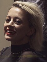 Cropped still of Vreeland from Gladimir Gelin's 2017 short film Spaghetti, Wine and Caroline Vreeland