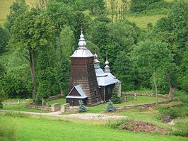 Een houten kerk in Chyrowa