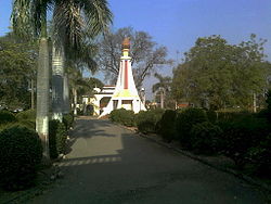 Prerna Stambh (inspiration tower) in Dhanaji Nana Mahavidyalaya, Faizpur, which was inaugurated by former prime minister Rajiv Gandhi in March 1988.