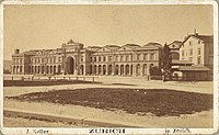 Bahnhofplatz in den 1870er-Jahren