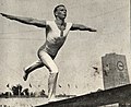 Georg Antonius Brustad på bommen under olympiaden 1912 i Stockholm