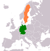 Location map for Germany and Sweden.