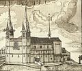 Grossmünster um 1700; Darstellung von Gerold Escher