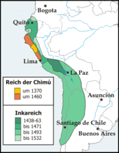 Das Inka-Reich zur Zeit seiner größten Ausdehnung
