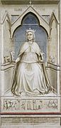 Giotto: Die sieben Tugenden – Iustitia, 1306, Fresco; Cappella degli Scrovegni, Padua.