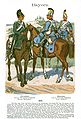Bayern: Chevauleger vom 3.Chevaulegers-Regiment. Kürassiere vom 2.Kürassier-Regiment. 1870