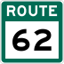 Route 62 marker