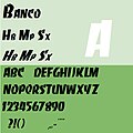 Schrift Banco, 1951