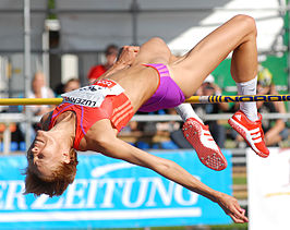 Tijdens de "Spitzen Leichtathletik Luzern" 2012