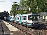 A T-68 stops at Whitefield tram stop in 2008.