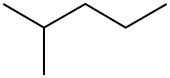 Structuurformule van 2-methylpentaan