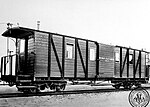 Pack-/ Postwagen im Produktkatalog der Aktiengesellschaft für Eisenbahn- und Militärbedarf Weimar
