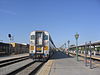 An Amtrak train at Bakersfield station in October 2012