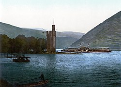 Binger Mäuseturm um 1900