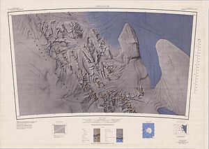 Minnesota Glacier am Nordrand des Kartenblatts