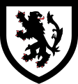 französischer Schild mit schwarzem Bord (Wappen derer von Jenkin of Roding)