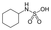 Structuurformule van cyclaamzuur