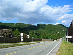 View of the E6 highway passing through Selfors