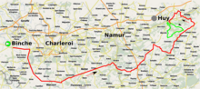 The route of the 2017 La Flèche Wallonne