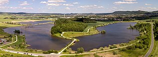 Der Goldbergsee in Coburg im Frühjahr 2019