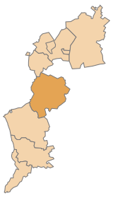 Lage des Bezirks Bezirk Oberpullendorf im Bundesland Burgenland (anklickbare Karte)