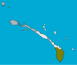 Location of Konoagil Rural LLG in Namatanai District of New Ireland Province in Papua New Guinea