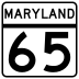 Maryland Route 65 marker