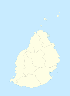 Mapa konturowa Mauritiusa, po prawej znajduje się punkt z opisem „Centre de Flacq”