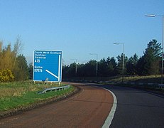 Gretna, İskoçya yakınındaki A75 işareti