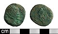 Unidentified copper alloy coin, thought to date to 1-296 AD, Hertfordshire.