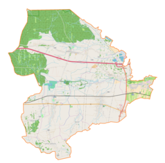 Mapa konturowa gminy Świlcza, blisko centrum po prawej na dole znajduje się punkt z opisem „Świlcza”