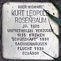 Stolperstein Rosenbaum Kurt Leopold