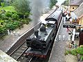 GWR 5700 Class 7714 waits at Arley station, bound for Kidderminster