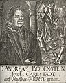 Andreas Bodenstein und der Bildersturm, Kupferstich, um 1522