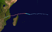 tracking path of Cyclone Chido