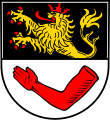 „redender“ Arm im Wappen von Armsheim