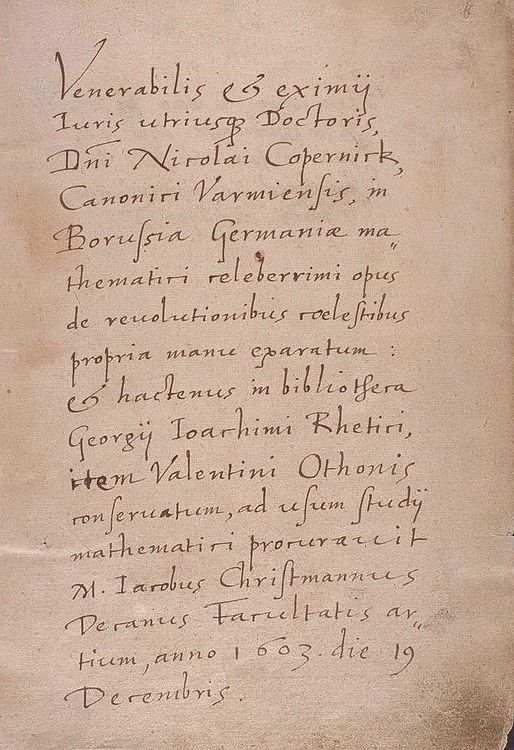 Jakob Christmann (1554–1613), Handschrift von 1603[4]