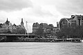 Embankment Pier as seen from the River Thames