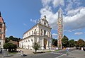 Glockenturm der Leonhardskirche von Feldbach in Österreich