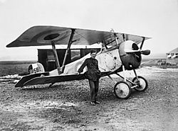 Nieuport 17 mit dem Jagdflieger Billy Bishop 1917