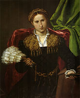 Bildnis der Laura Pola, 90 × 75 cm, Pinacoteca di Brera, Mailand, 1543–44