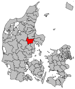 Kart over Favrskov kommune