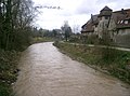 Die Ohrn bei Hoch­wasser entlang der Öhringer Alt­stadt