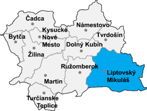 Districtul Liptovský Mikuláš în regiunea Žilina