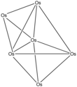 Os6(CO)18, carbonyls omitted