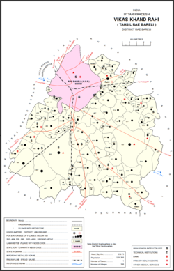 Map showing Jhakrasi (#473) in Rahi CD block