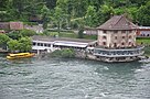 Anleger am Rheinfall von Westen