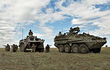 BABADAG TRAINING AREA, Romania - U.S. Soldiers of the 2nd Stryker Cavalry Regiment and Romanian forces of the 33rd Mountain Troop Battalion, Posada train together during the 2009 JTF-East rotation at the Babadag Training Area, Romania.