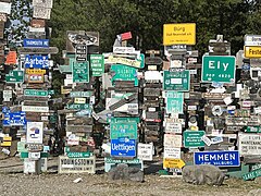 Portion of the Sign Post Forest, July 2022