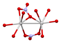 Silver coordination environment in the crystal structure of silver nitrate